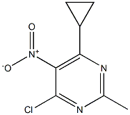 4-chloro-6-cyclopropyl-2-methyl-5-nitropyrimidine Structure