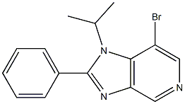 7-bromo-1-(1-methylethyl)-2-phenyl-1H-imidazo[4,5-c]pyridine Structure