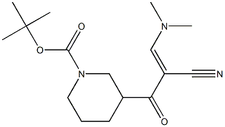 tert-butyl 3-[(2E)-2-cyano-3-(dimethylamino)prop-2-enoyl]piperidine-1-carboxylate Structure