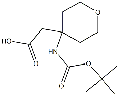 (4-Boc-amino-tetrahydropyran-4-yl)-acetic acid Structure