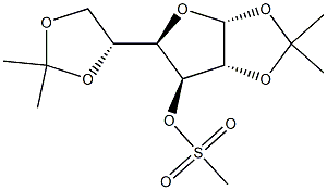 1,2:5,6-DI-O-ISOPROPYLIDENE-3-O-METHANESULFONYL-ALPHA-D-GLUCOFURANOSE Structure