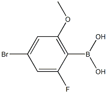 4-Bromo-6-methoxy-2-fluorophenylboronic acid Structure