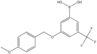 5-|对甲氧基|苄氧基-3-三氟甲基苯硼酸, , 结构式