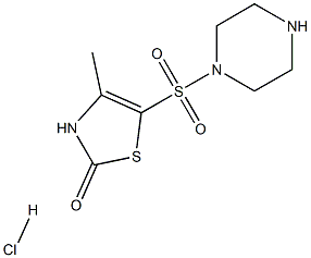 4-METHYL-5-(PIPERAZIN-1-YLSULFONYL)-1,3-THIAZOL-2(3H)-ONE HYDROCHLORIDE,,结构式