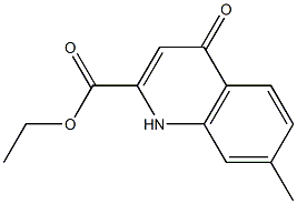 ETHYL 7-METHYL-4-OXO-1,4-DIHYDROQUINOLINE-2-CARBOXYLATE 结构式