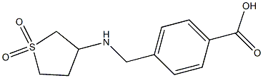 4-[(1,1-DIOXO-TETRAHYDROTHIOPHEN-3-YLAMINO)-METHYL]-BENZOIC ACID 化学構造式