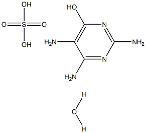 6-HYDROXY-2,4,5-TRIAMINOPYRIMIDINE SULFATE HYDRATE 98% 结构式