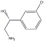 (R )-2-Amino-1-(3-chloro-phenyl)-ethanol 化学構造式