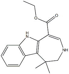 (E)-ethyl 1,1-dimethyl-1,2,3,6-tetrahydroazepino[4,5-b]indole-5-carboxylate Structure