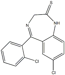 7-CHLORO-5-(2-CHLOROPHENYL)-2-THIONO-2,3-DIHYDRO-1H-1,4-BENZODIAZEPINE Structure