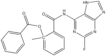 6-(2-BENZOYLOXYMETHYLBENZAMIDO)-2-FLUORO-PURINE Structure