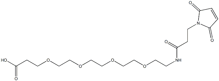 1-Maleinimido-3-oxo-7,10,13,16-tetraoxa-4-azanonadecan-19-oic acid,,结构式
