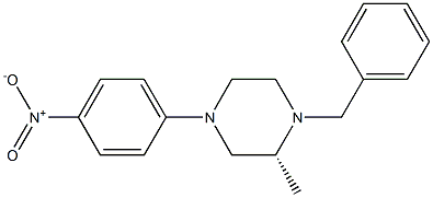(R)-1-BENZYL-2-METHYL-4-(4-NITROPHENYL)PIPERAZINE 化学構造式