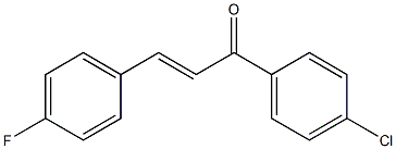 (E)-1-(4-chlorophenyl)-3-(4-fluorophenyl)prop-2-en-1-one Struktur