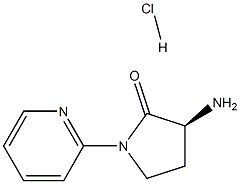 (S)-3-amino-1-(pyridin-2-yl)pyrrolidin-2-one hydrochloride Struktur
