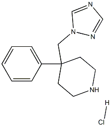 4-((1H-1,2,4-triazol-1-yl)methyl)-4-phenylpiperidine hydrochloride Structure