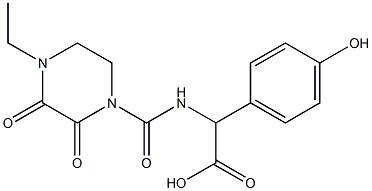 D-(-)-2-[(4-ETHYL-2,3-DIOXO-1-PIPERAZINYL)CARBONYLAMINO]-2-(4-HYDROXYPHENYL) ACETIC ACID Structure
