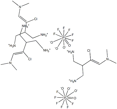 (2-CHLORO-3-DIMETHYLAMINO-ALLYLIDENE)-DIMETHYL-AMMONIUM HEXAFLUORO PHOSPHATE 结构式