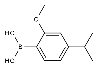 (4-ISOPROPYL-2-METHOXYPHENYL)BORONIC ACID 结构式