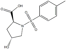 (4R)-4-HYDROXY-1-[(4-METHYLPHENYL)SULFONYL]-L-PROLINE 结构式