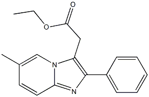 (6-METHYL-2-PHENYL-IMIDAZO[1,2-A]PYRIDIN-3-YL)-ACETIC ACID ETHYL ESTER Structure