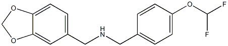 1-(1,3-BENZODIOXOL-5-YL)-N-[4-(DIFLUOROMETHOXY)BENZYL]METHANAMINE
