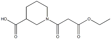1-(3-ETHOXY-3-OXOPROPANOYL)PIPERIDINE-3-CARBOXYLIC ACID Structure