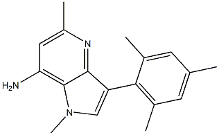 1,5-DIMETHYL-3-(2,4,6-TRIMETHYL-PHENYL)-1H-PYRROLO[3,2-B]PYRIDIN-7-YLAMINE Structure