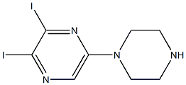 2,3-DIIODO-5-PIPERAZIN-1-YLPYRAZINE Structure
