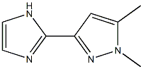 3-(1H-IMIDAZOL-2-YL)-1,5-DIMETHYL-1H-PYRAZOLE,,结构式