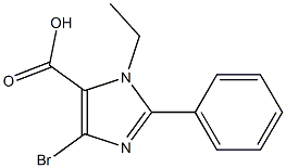 4-BROMO-1-ETHYL-2-PHENYL-1H-IMIDAZOLE-5-CARBOXYLIC ACID Struktur