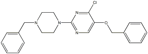 5-(BENZYLOXY)-2-(4-BENZYLPIPERAZIN-1-YL)-4-CHLOROPYRIMIDINE Structure