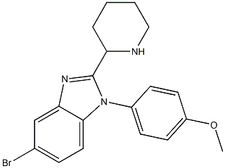 5-BROMO-1-(4-METHOXY-PHENYL)-2-PIPERIDIN-2-YL-1H-BENZOIMIDAZOLE Structure