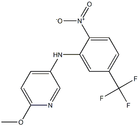 6-METHOXY-N-[2-NITRO-5-(TRIFLUOROMETHYL)PHENYL]PYRIDIN-3-AMINE Structure