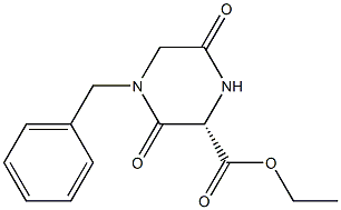 ETHYL (S)-4-BENZYL-3,6-DIOXOPIPERAZINE-2-CARBOXYLATE Structure