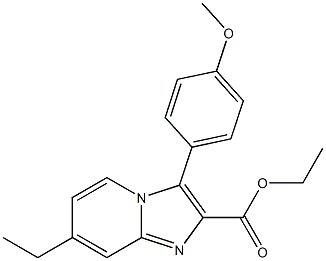 ETHYL 7-ETHYL-3-(4-METHOXYPHENYL)IMIDAZO[1,2-A]PYRIDINE-2-CARBOXYLATE Structure