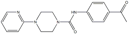 N-(4-ACETYLPHENYL)-4-PYRIDIN-2-YLPIPERAZINE-1-CARBOXAMIDE Struktur