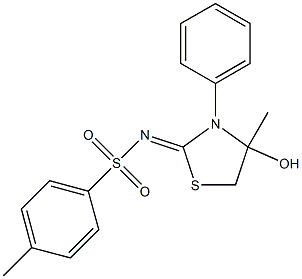  N1-(4-hydroxy-4-methyl-3-phenyl-1,3-thiazolan-2-yliden)-4-methylbenzene-1-sulfonamide