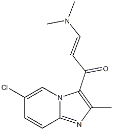 (E)-1-(6-chloro-2-methylimidazo[1,2-a]pyridin-3-yl)-3-(dimethylamino)-2-propen-1-one Struktur