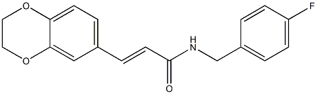  (E)-3-(2,3-dihydro-1,4-benzodioxin-6-yl)-N-(4-fluorobenzyl)-2-propenamide