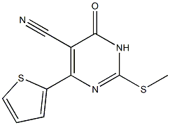 2-(methylthio)-6-oxo-4-(2-thienyl)-1,6-dihydropyrimidine-5-carbonitrile Structure