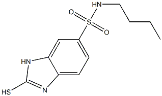 2-Mercapto-3H-benzoimidazole-5-sulfonic acid butylamide Structure
