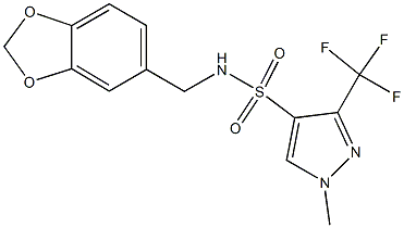 N4-(1,3-benzodioxol-5-ylmethyl)-1-methyl-3-(trifluoromethyl)-1H-pyrazole-4-sulfonamide