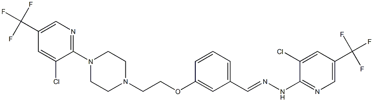 3-(2-{4-[3-chloro-5-(trifluoromethyl)-2-pyridinyl]piperazino}ethoxy)benzenecarbaldehyde N-[3-chloro-5-(trifluoromethyl)-2-pyridinyl]hydrazone Structure