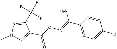 O1-{[1-methyl-3-(trifluoromethyl)-1H-pyrazol-4-yl]carbonyl}-4-chlorobenzene-1-carbohydroximamide Structure