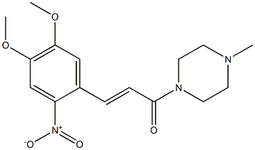 (E)-3-(4,5-dimethoxy-2-nitrophenyl)-1-(4-methylpiperazino)-2-propen-1-one Structure