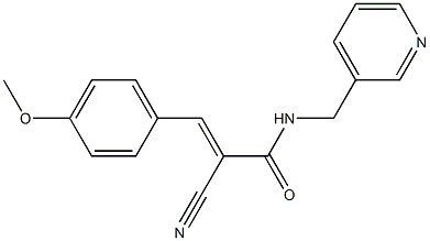 (E)-2-cyano-3-(4-methoxyphenyl)-N-(3-pyridinylmethyl)-2-propenamide