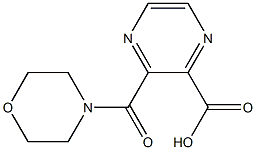 3-(morpholin-4-ylcarbonyl)pyrazine-2-carboxylic acid Structure