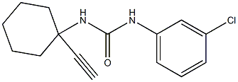 N-(3-chlorophenyl)-N'-(1-ethynylcyclohexyl)urea Struktur