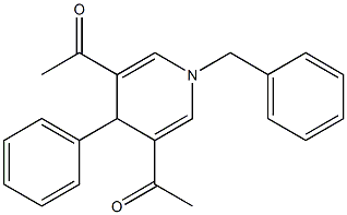 1-(5-acetyl-1-benzyl-4-phenyl-1,4-dihydropyridin-3-yl)ethan-1-one 结构式
